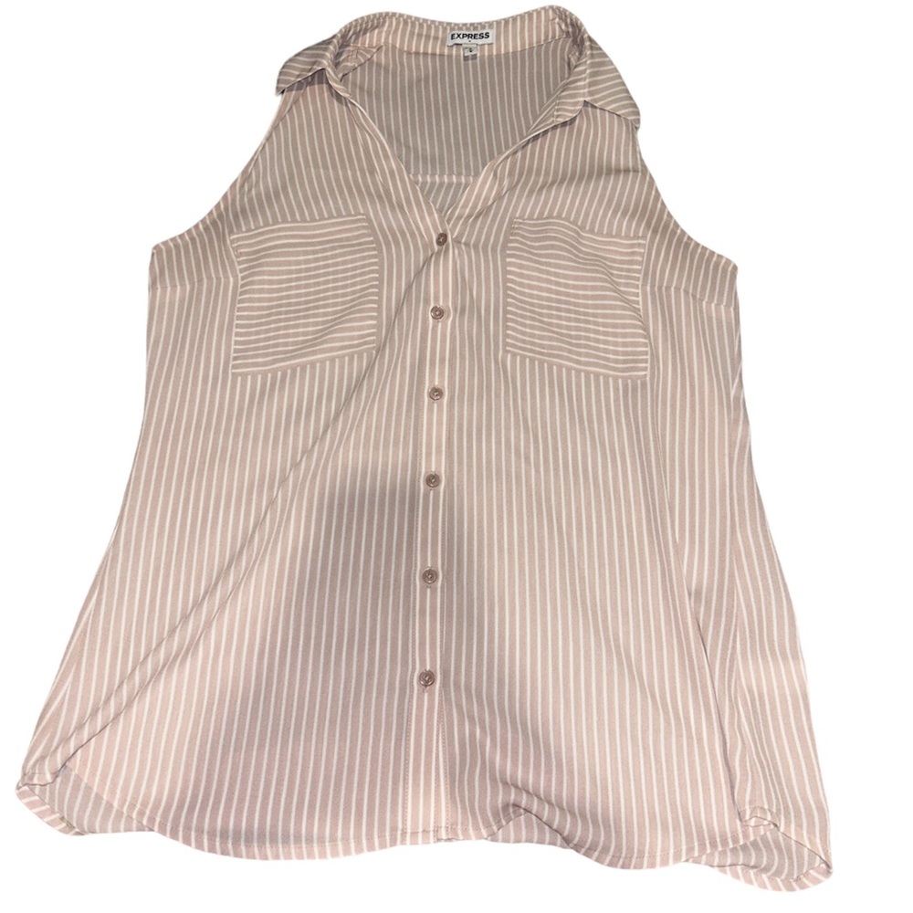 Express Sleeveless Collared Blouse